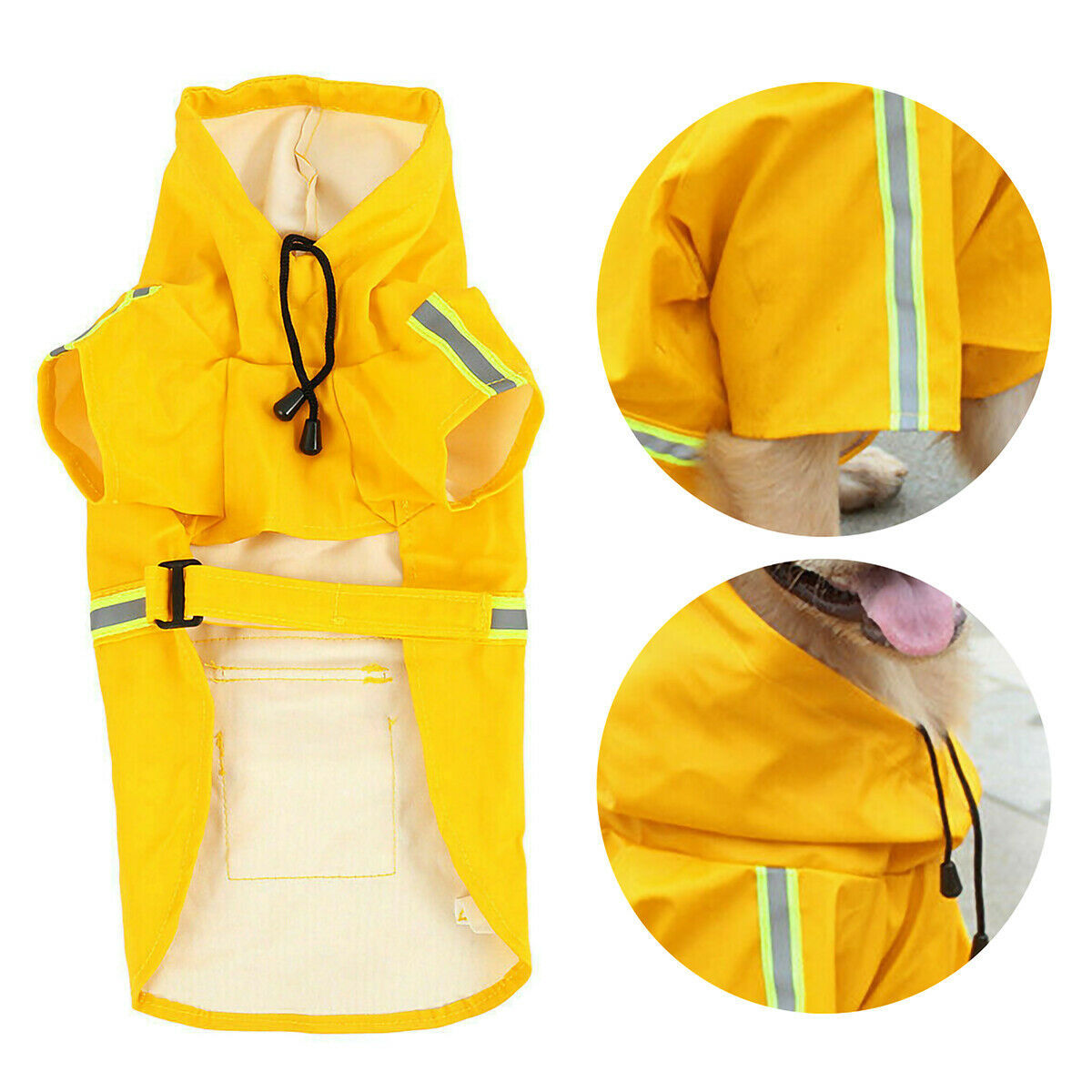 Waterproof Rain Jacket With Safety Reflective Stripe - For Boo n Meow