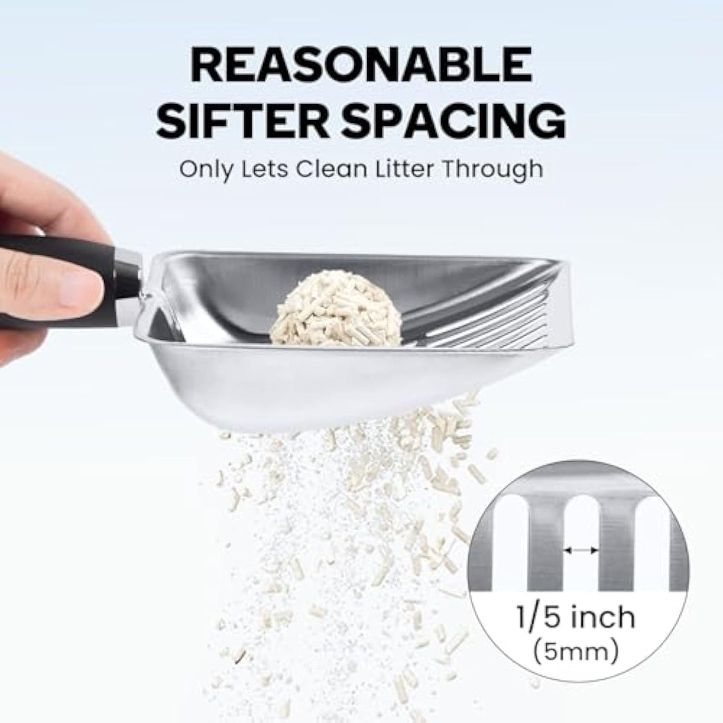 Stainless Steel Litter Scoop Scooper Heavy Duty